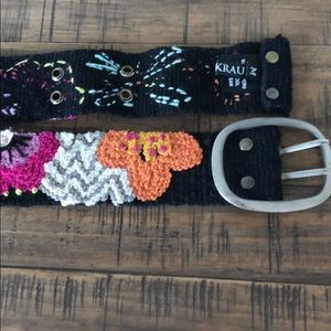 Krause embroidered belt